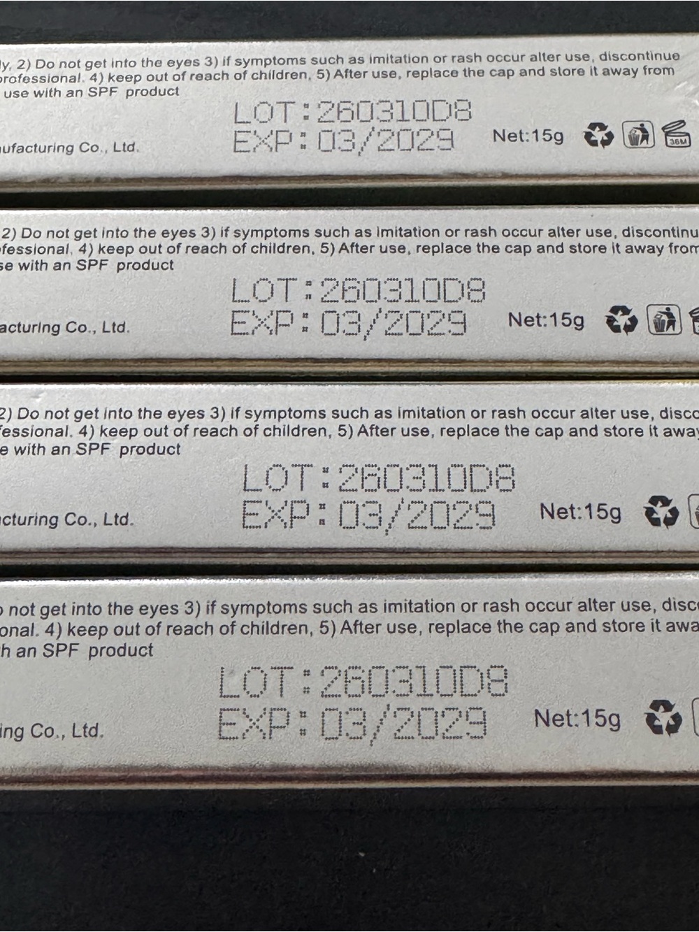 NEW Retinal Shot Tightening Booster Panthenol 1% | Firm Skin | 15g x4 (NIB) - Picture 3 of 7